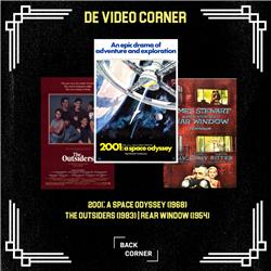 #004 | 2001 a Space Odyssey (1968), The Outsiders (1983), Rear Window (1954) | De Video Corner