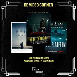 #008 | Nightcrawler (2014), Gone Girl (2014), El Hoyo (2019) | De Video Corner