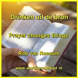 Preek van de week met als thema: 'Prayer changes things'