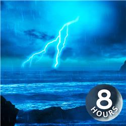 Onweer en regengeluiden met oceaangolven | Witte ruis voor het slapen, studeren (8 uur)