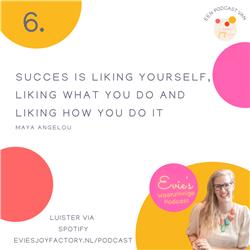 6. Succes is liking yourself, liking what you do & liking how you do it!