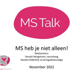 MS Talk: MS heb je niet alleen!